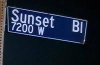 Sunset Boulevard road sign