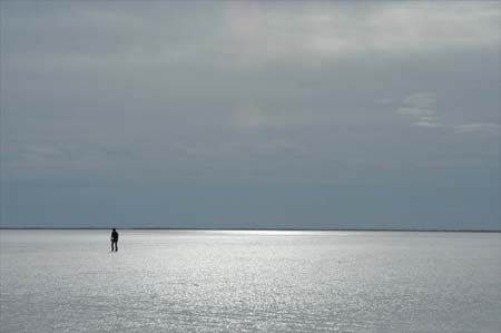 On Bonneville Salt Flats, Wendover, Utah, 2003, photograph by Chris Taylor