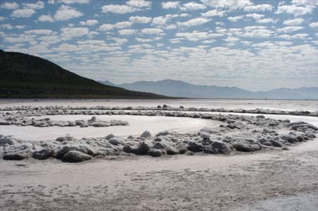 Spiral Jetty by Robert Smithson, Rozel Point, Utah, 2004, photograph by Chris Taylor