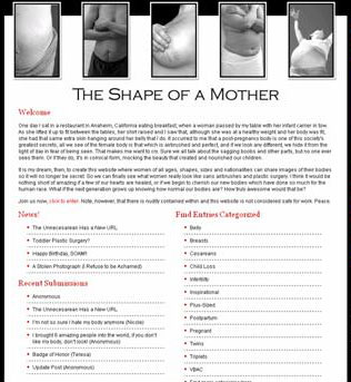 Shape of a Mother Homepage