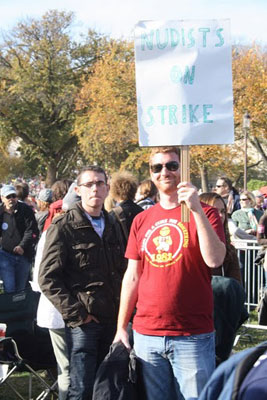 nudists on strike